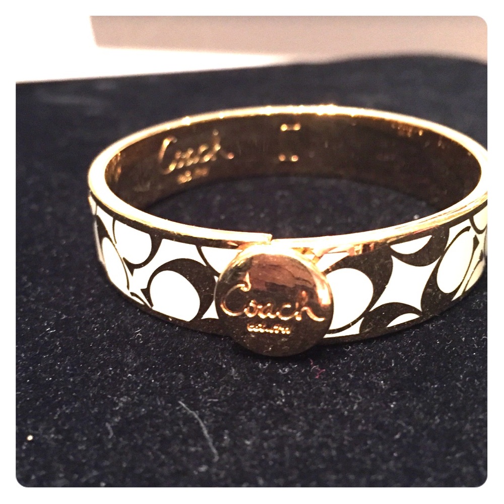 Coach enamel hinge bracelet